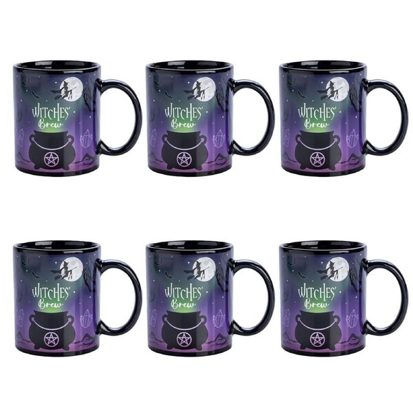 6PK MDI Ceramic Coffee Mug Hot Tea/Milk Cup Drinkware 115x95mm Witches Cauldron