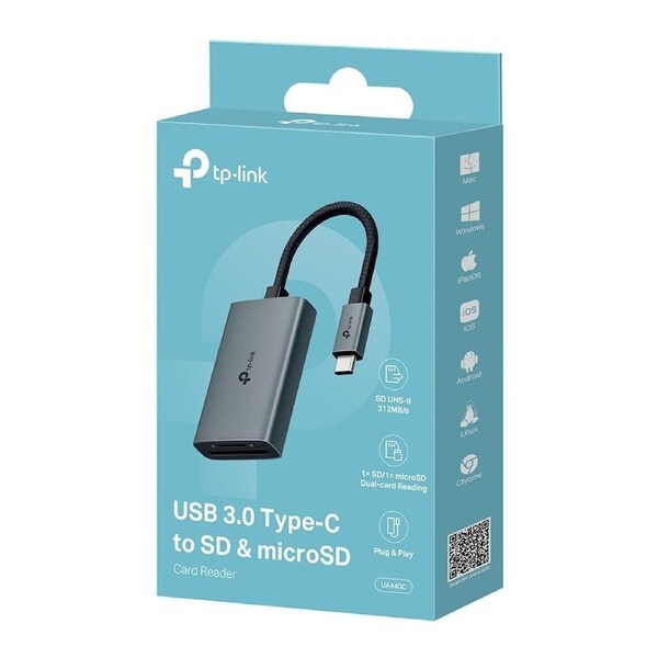 TP-Link UA440C USB 3.0 Type-C to SD/microSD 3.0 Card Reader