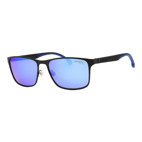 Carrera 2037T/S 0003/Z0 Unisex Sunglasses Matte Black Blue Lens 55mm Square