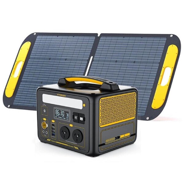 Jump 600X 600W Power Station 110W Solar Panel 10A AC/DC