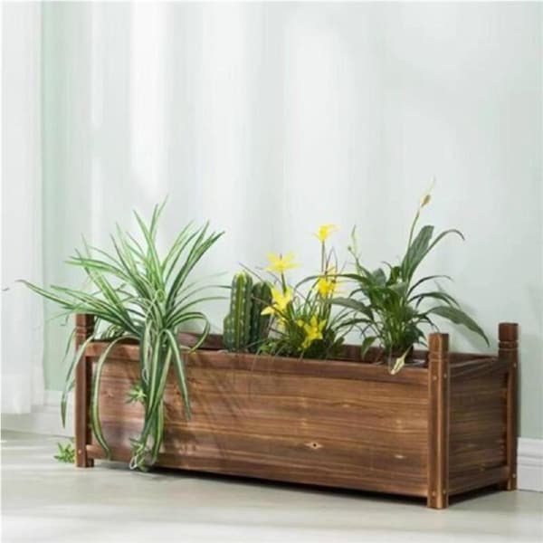Medium Raised Garden Bed 60x30x33cm Wooden Planter Box