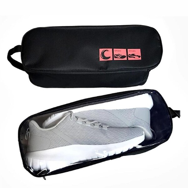 Portable Waterproof Shoe Bag with View Window 13cm High
