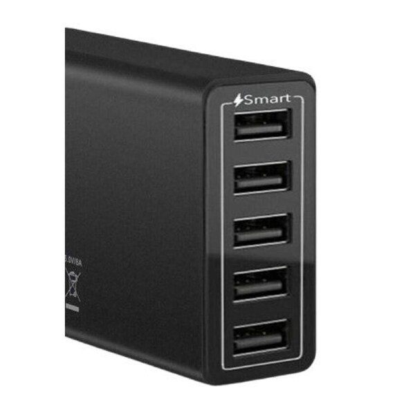 40W 5-Port USB Wall Charger Fast AC Adapter Multi Travel