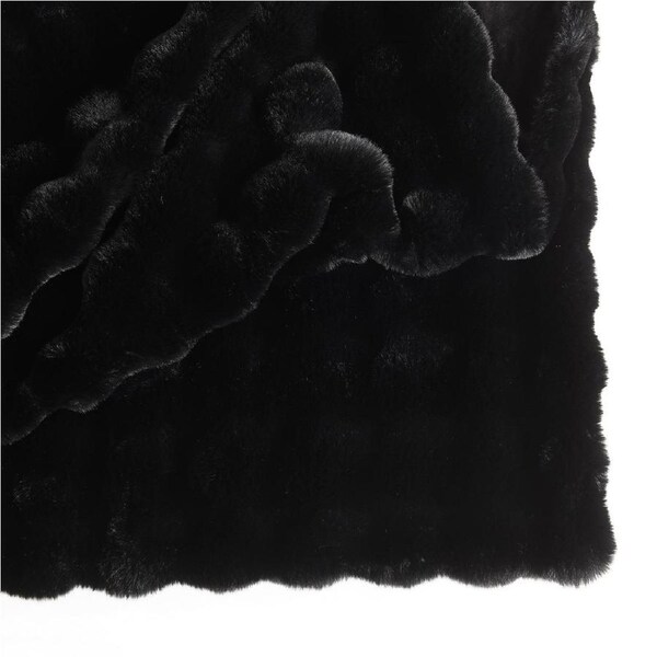 Eden Black Faux Fur Cushion