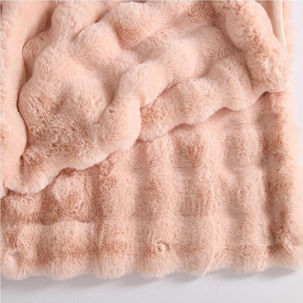 Eden Pink Faux Fur Cushion