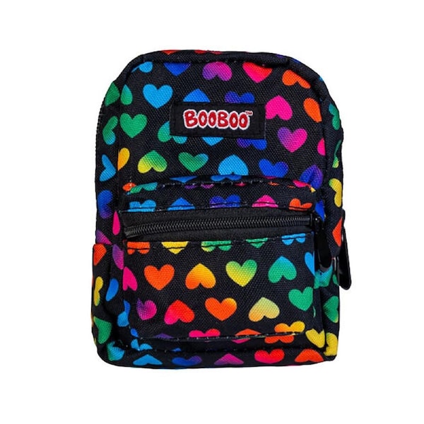 MDI BooBoo Backpack Minis Heart Black Novelty Mini Bag 11x15cm Kids 3y+