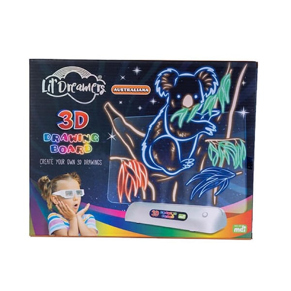 Lil Dreamers Illuminate 3D Drawing Board Art Set Drawing Kit Australiana 6y+