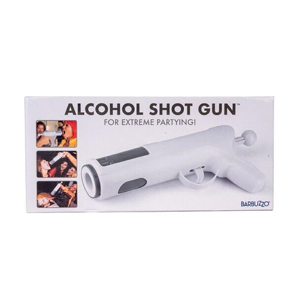 Funwares Alcohol Liquor Dispenser Novelty Shot Gun Bar Tool 27x6cm White