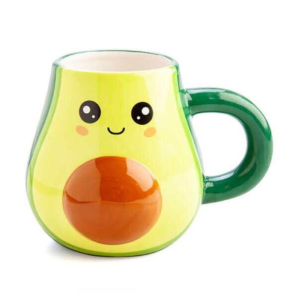 MDI 3D Avocado Ceramic Coffee/Tea Novelty Fruit Mug Drinkware 15x11cm Green