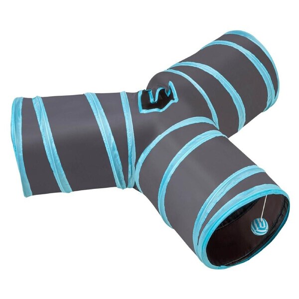 Lexi & Me Cat Tunnel Black/ Blue - 100% polyester - 3 Spacious Tunnels