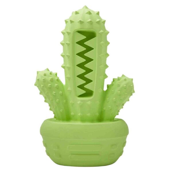 Lexi & Me Dental Cactus Rubber Dog Toy - Non-Toxic Rubber