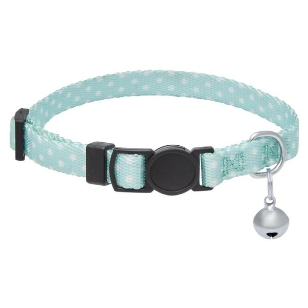 Lexi & Me Cat Collar Mint Polka Dot - Anti-Choke Clip