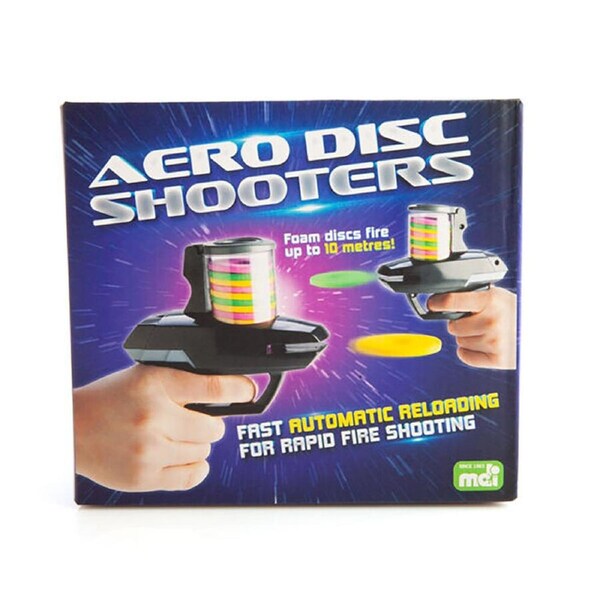 Mdi Aero Disc Shooters Foam Flying Disc Launcher Gun/Blaster Novelty Toy 8y+