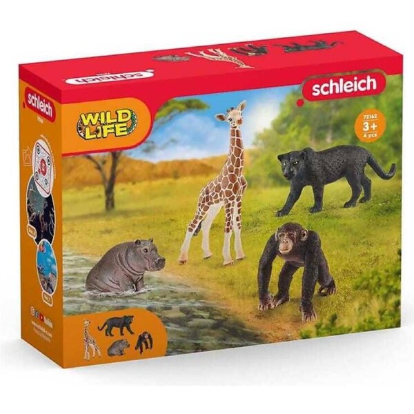 Schleich - WILD LIFE Safari 4 Piece Animal Starter Set