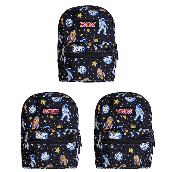 3PK MDI BooBoo Backpack Minis Space V2 Clip-On Mini Bag/Purse 11x15cm Kids 3y+