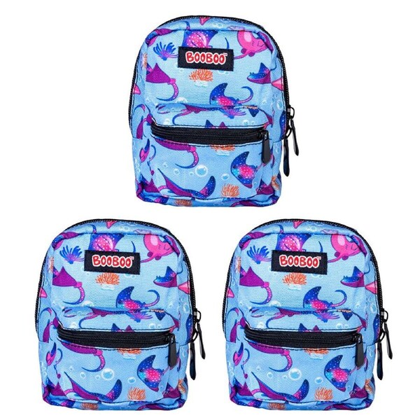 3PK MDI BooBoo Backpack Minis Stingray Clip-On Mini Bag/Purse 11x15cm Kids 3y+