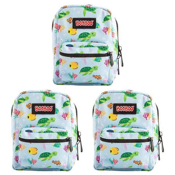3PK MDI BooBoo Aquaworld Backpack Minis Sea Animal Mini Bag/Purse 11x15cm 3y+