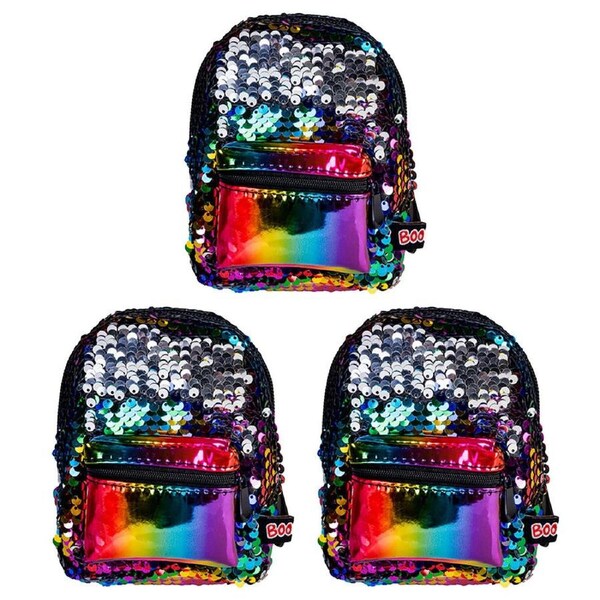 3PK MDI BooBoo Backpack Minis Sequin Aurora Mini Bag/Purse 11x13cm Kids 3y+