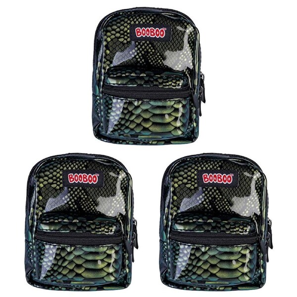 3PK MDI BooBoo Backpack Minis Python Green Novelty Mini Bag/Purse 11x15cm 3y+