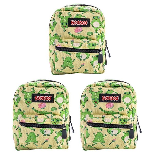 3PK MDI BooBoo Backpack Minis Frog Mini Bag Novelty Mini Bag 11x15cm Kids 3y+