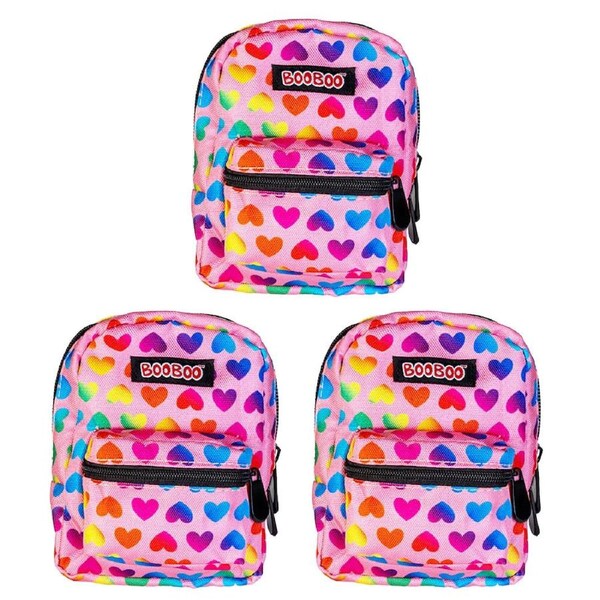 3PK MDI BooBoo Backpack Minis Heart Pink Novelty Mini Bag/Purse 11x15cm Kids 3y+
