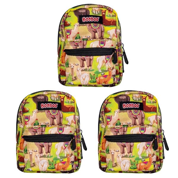 3PK MDI BooBoo Alpaca Valley Backpack Minis Llama V2 Mini Bag 11x15cm Kids 3y+