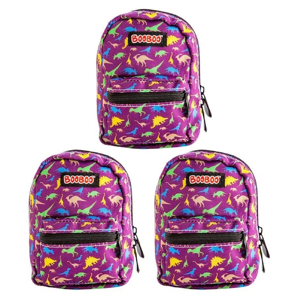 3PK MDI BooBoo Backpack Minis Dinosaur Novelty Mini Bag/Purse 11x15cm Kids 3y+