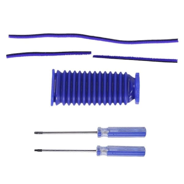 JOYBUY for V7 V10 V11 Vacuum Cleaner Soft Roller Head Soft Plush Strip, Roller Suction Blue Hose
