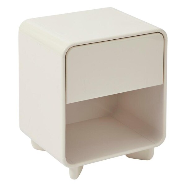 Cooper & Co. Charlie 45cm Gloss Bedside Table Cream
