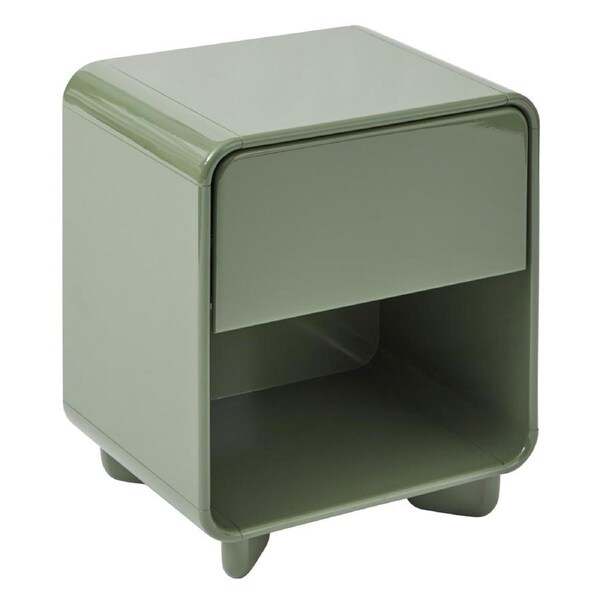 Cooper & Co. Charlie 45cm Gloss Bedside Table Green