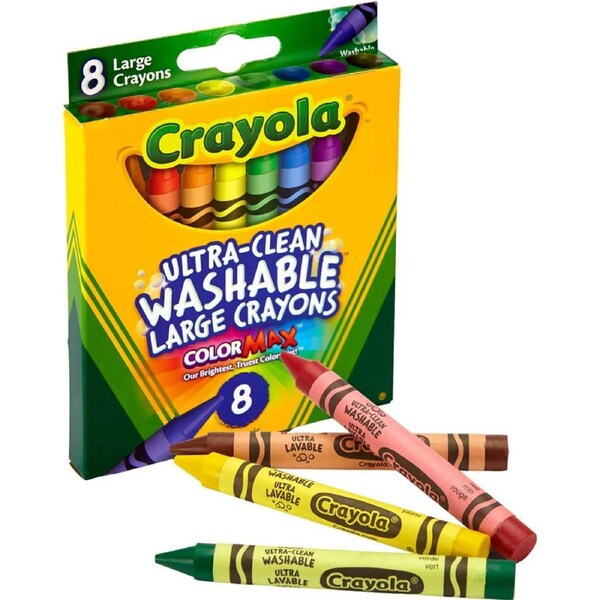 Crayola - Ultra-Clean Large Washable Crayons Color Max 8 Pack