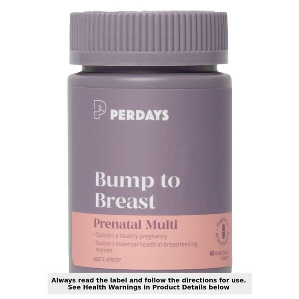 Perdays Bump To Breast Prenatal Multivitamins 60 Tablets