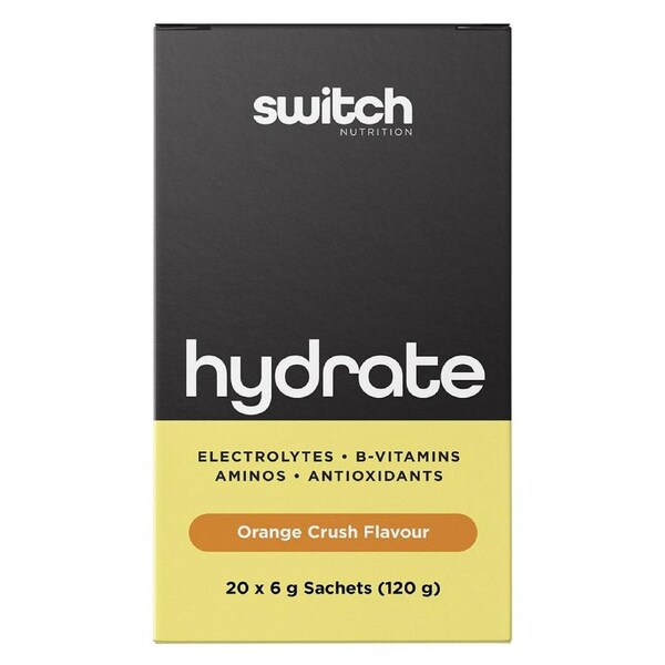 Switch Nutrition Hydrate Electrolytes Orange Crush 20 x 6g Sachets