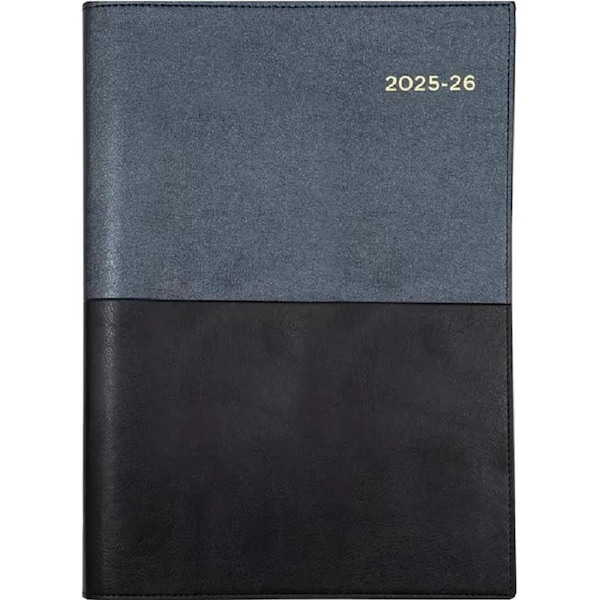 Collins Vanessa A4 Day To Page 2025-2026 Diary Black Financial Year