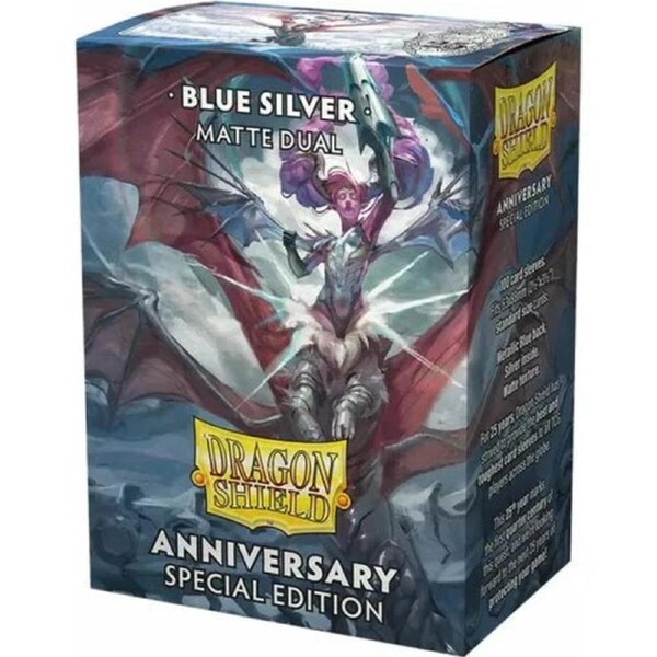 Dragon Shield - Standard Dual Matte - Anniversary Special Edition: Cobalt & Silver