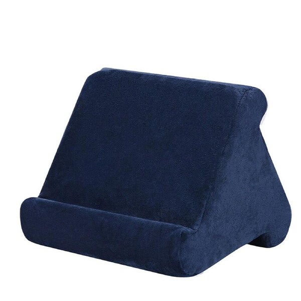 Tablet Pillow Stands For iPad Book Reader Holder Rest Laps Reading Cushion Royal Blue