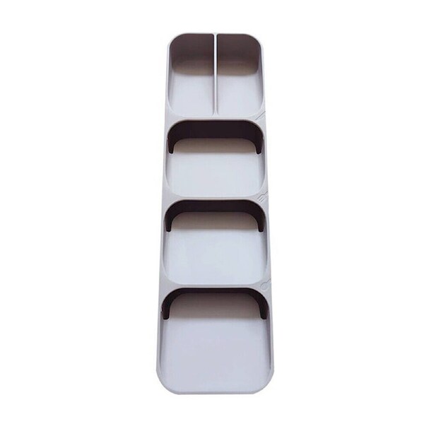 Cutlery Organiser Spoon Tray Insert Utensil Divider Organizer Kitchen Drawer Grey