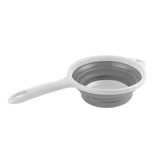 Kemasi Durable Ergonomic Collapsible Colander Grey/White w/ Handle - 32x18cm