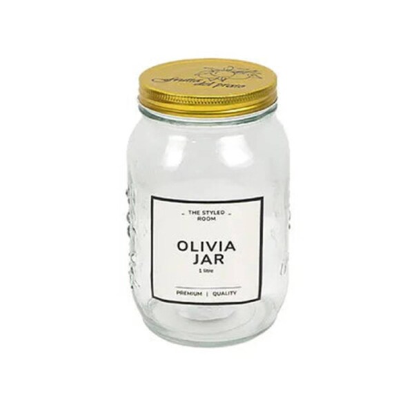 Olivia High-quality Secure Versitle Reusable Glass Preserving Jar - 1000ml