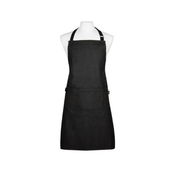 Ladelle Machine Washable Cotton Adjustable Lennox Black Apron - 69x90cm