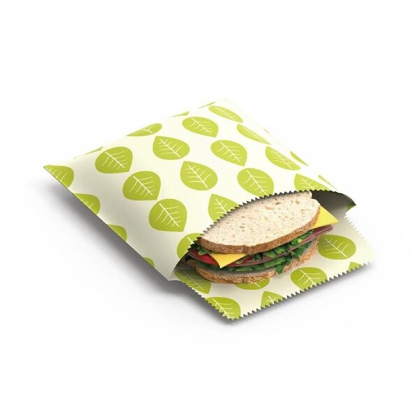 2pc Karlstert Natural Beeswax Sandwich 20.5cm x 18cm 0.5cm - Pouch Leaves