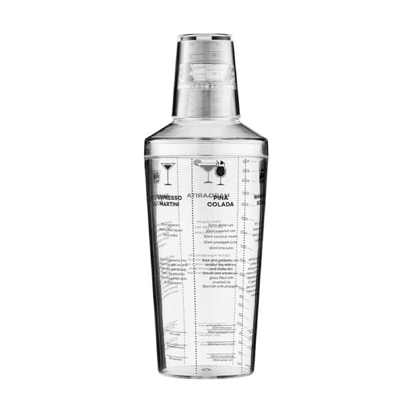 Maxwell & Williams Durable Plastic Stylish Cocktail Co Recipe Shaker - 700ml