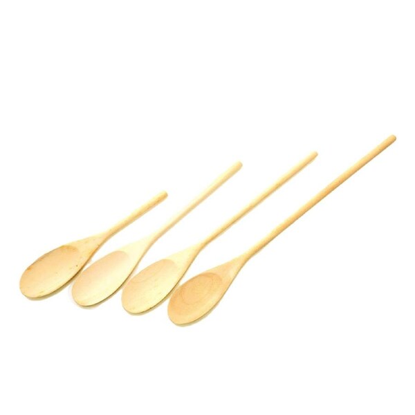 4pc Cuisena Wooden Spoons Durable Hardwood Versitile Cookware - 35.5cm