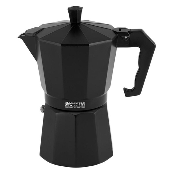 Maxwell & Williams Blend Traditional Stovetop Espresso Maker 6cup - Black