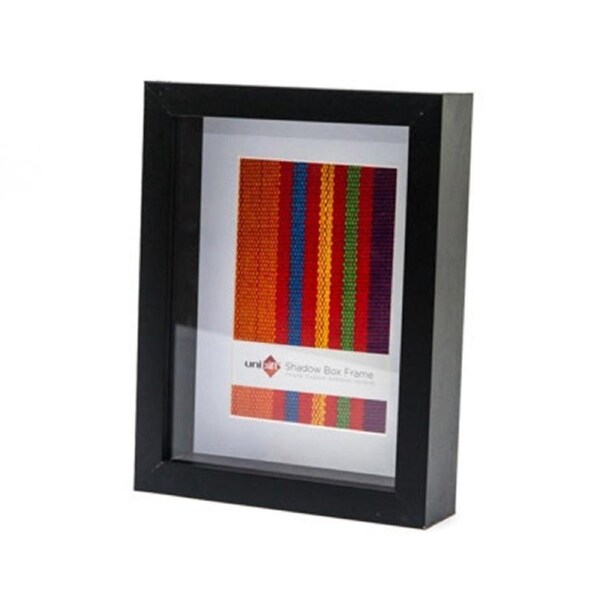 Unigift Shadow Box Sleek Black Frame Three Dimensional Display - 4x6"/10x15cm
