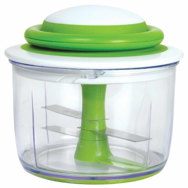 Chef'N VeggiChop Vegetable Chopper Manual Food Processor Removable Blades - 14cm