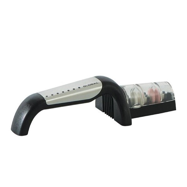 Global 2 Stage Water Sharpener With Ceramic Stone Wheels - Stainless Steel