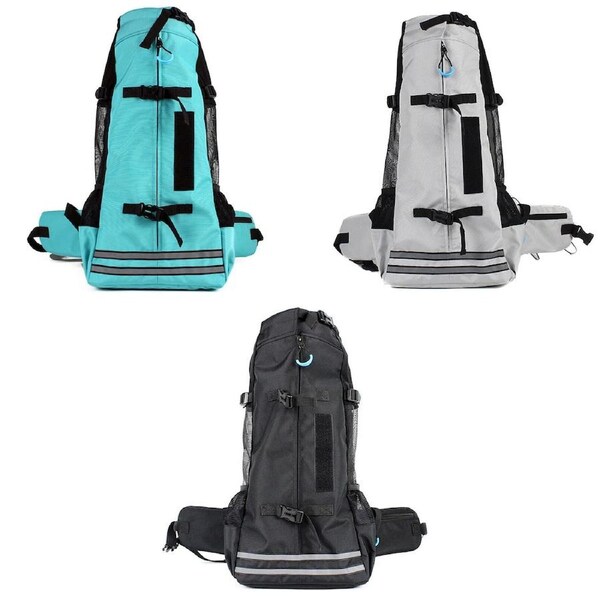 Large Pet Carrier Backpack for Hiking Bike K9 Dog Outdoor Black Travel Bag L Black