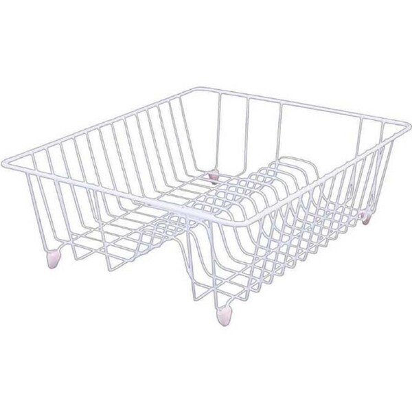 D Line Plastic Wire Medium Dish Drainer 44x35x14cm Kitchen Accessories - White