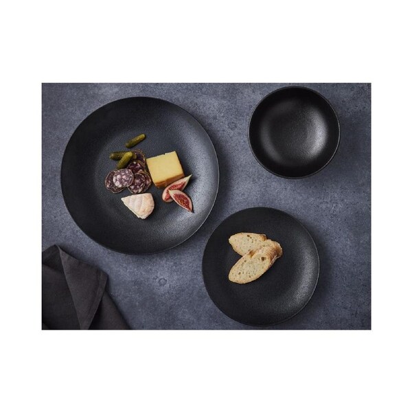 12pc Maxwell & Williams Caviar Dinner Dishwasher And Mirowave Safe - Black